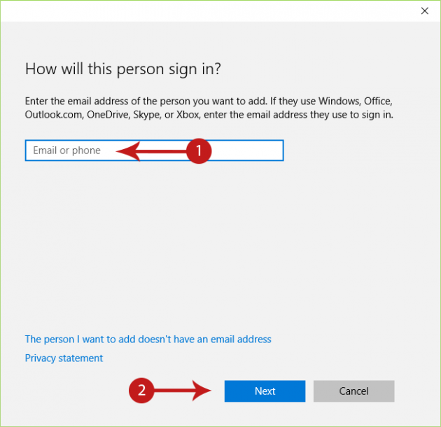 Adding a Microsoft Account from Settings Screenshot 4