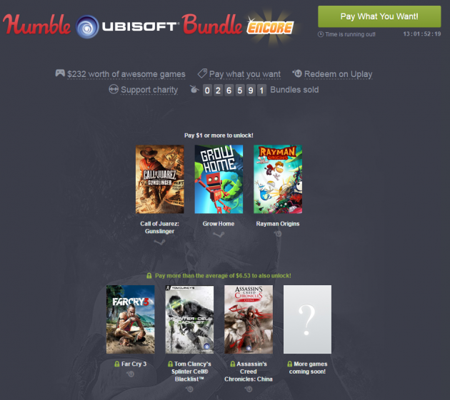 Humble Ubisoft Bundle Encore