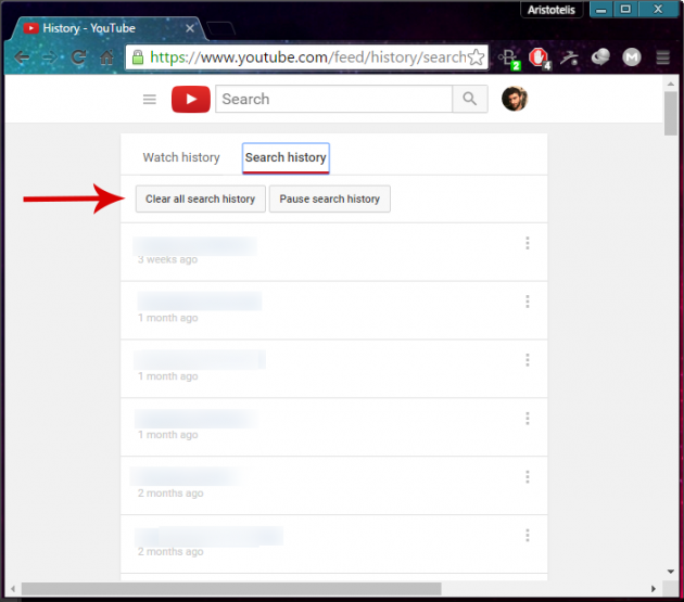 4 large How To Clear Your YouTube Search History