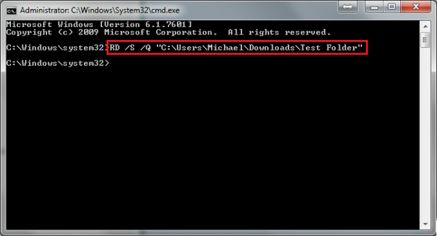 3 large How to Delete Files and Folders via Command Prompt