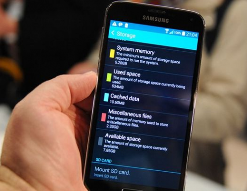 1 large 50 of Galaxy S5 Storage Taken by Native Bloatware on 16 GB Models